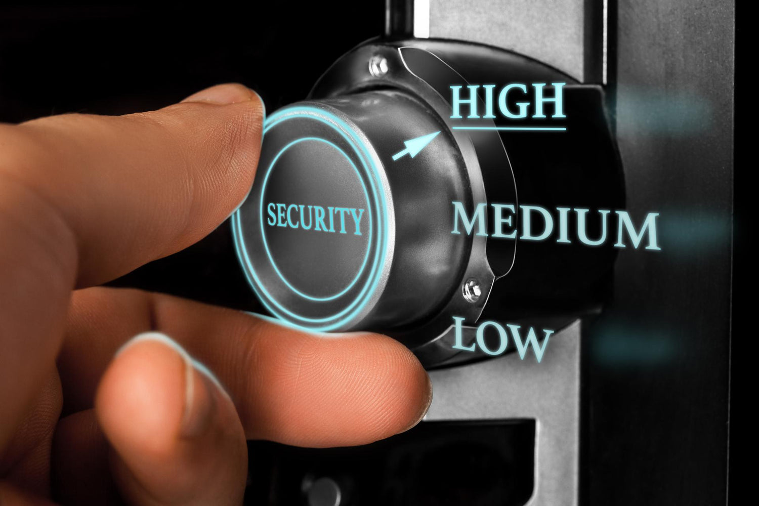 man choosing high level of security