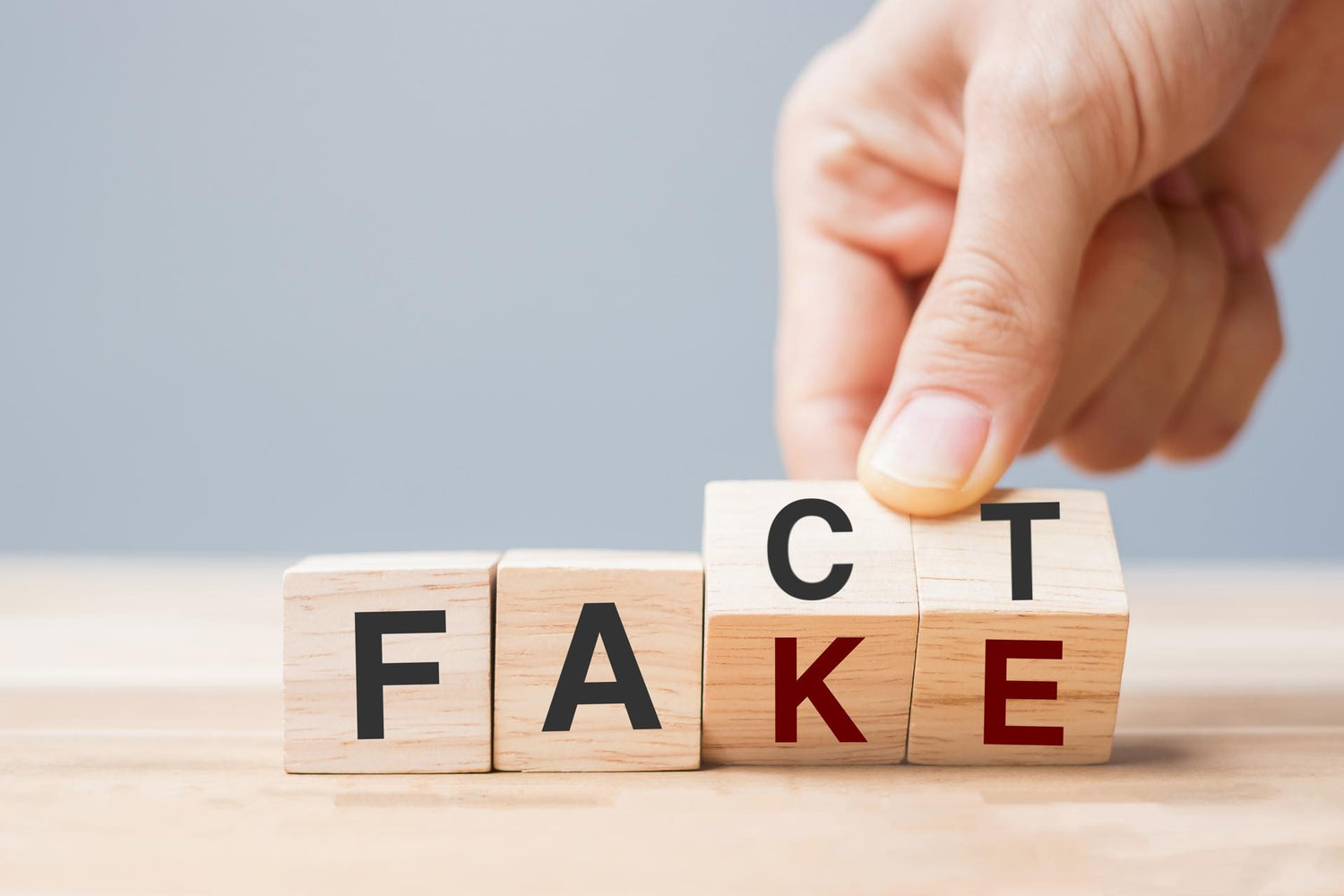 Hand flip block FAKE to FACT