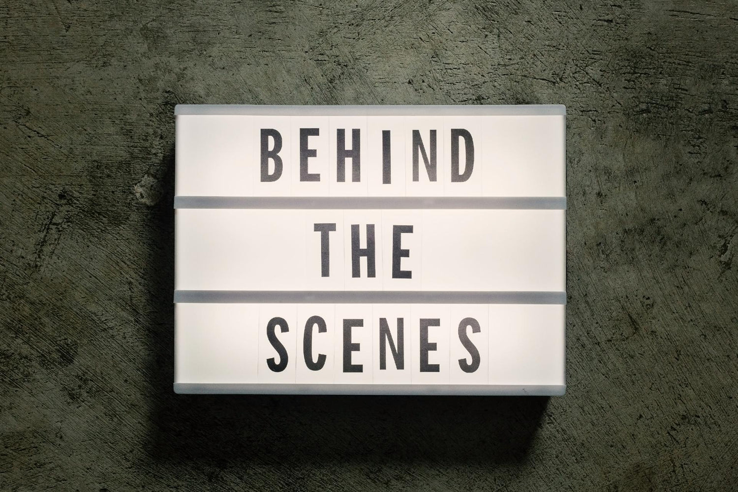 The cinema light box in dark tone film content.