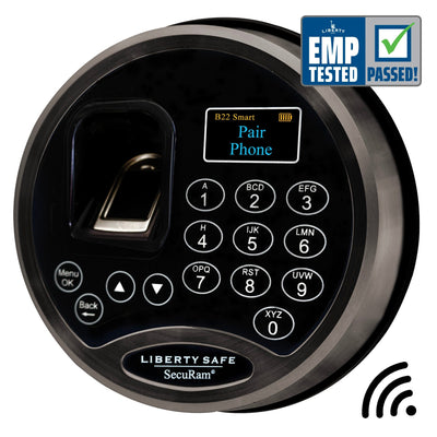 SecuRam ScanLogic Smart Lock Accessory Liberty Accessory Black Chrome Lock