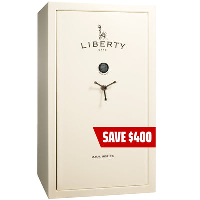 USA 50 Promo Safe Gun Safe Liberty Safe White Gloss / Gray Fabric